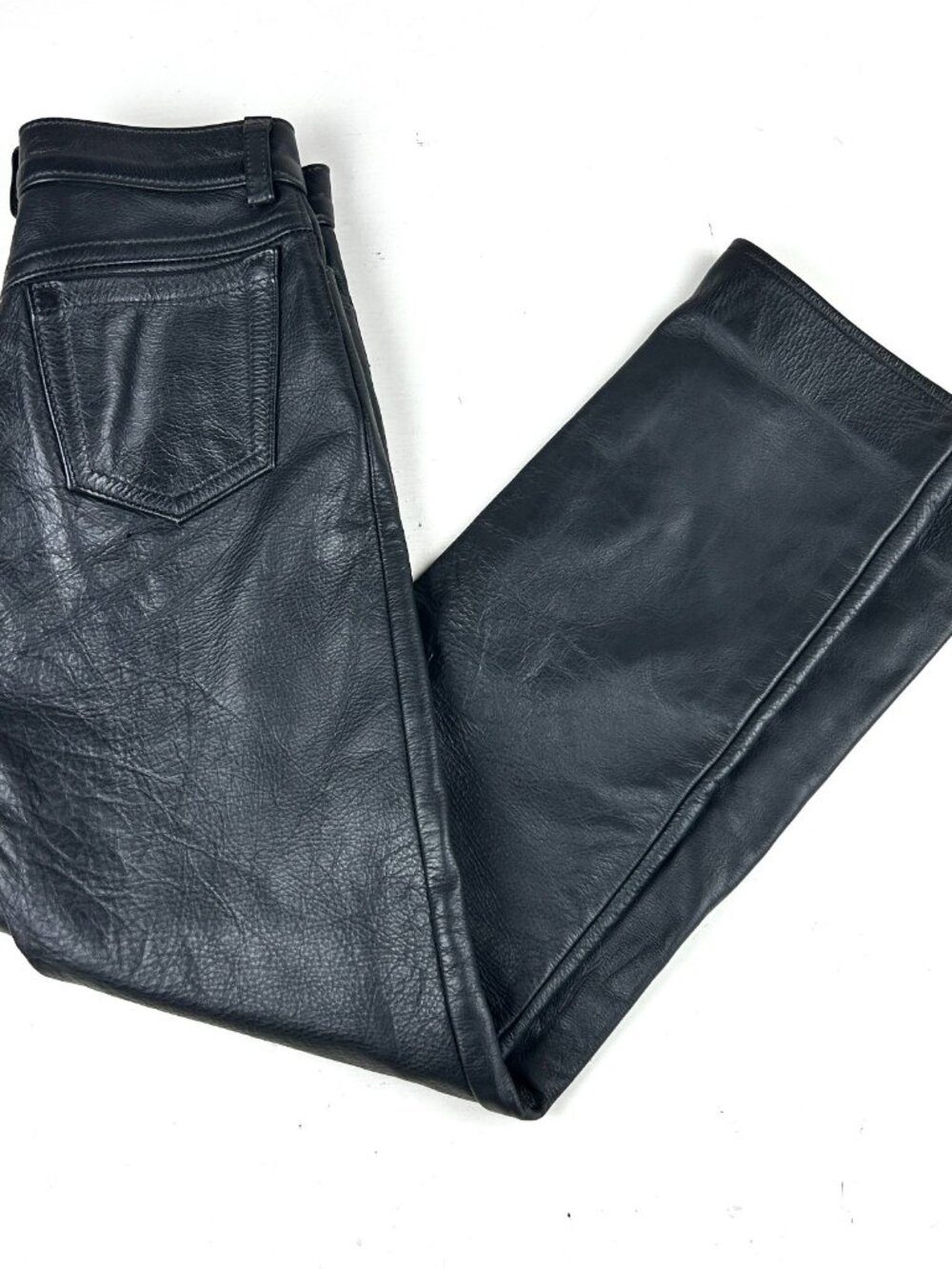 CJ's Leather Denver CO Black Genuine Leather Pants Women's 28 Western